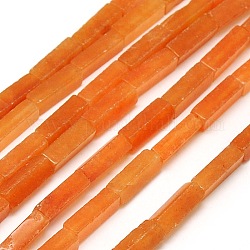 Natural Red Aventurine Cuboid Beads Strands, 13x4x4mm, Hole: 1mm, about 30pcs/strand, 15.7inch