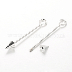 Split-Pin aus Messing, arrow, silberfarben plattiert, 52~59x6 mm, Bohrung: 4 mm, Stift: 1.5 mm