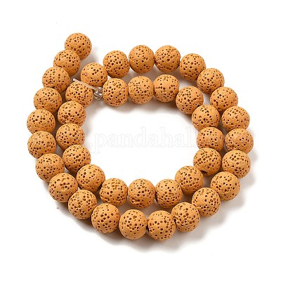 Бусы из натурального камня лавы G-L435-03-8mm-13-1