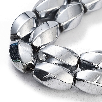 Синтетические магнитные гематит бусины пряди G-P545-G01-01G-1