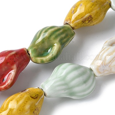 Фарфоровые бусины ручной работы серии «Океан» PORC-R002-04G-1