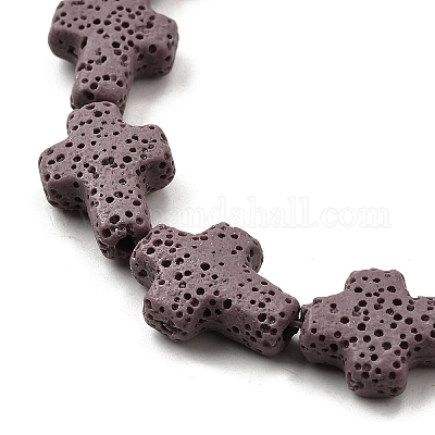 Бусы из натуральной лавы&nbsp;G-L498-E01-01B-1