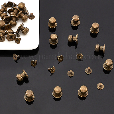 Light Gold Screw Rivets 20 Sets 189 Mm Metal Button Screw -  Norway