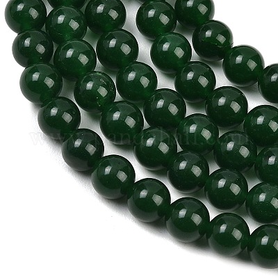 Окрашенные натуральные белые нефритовые бусины&nbsp;LS-G-C270-B01-8mm-1