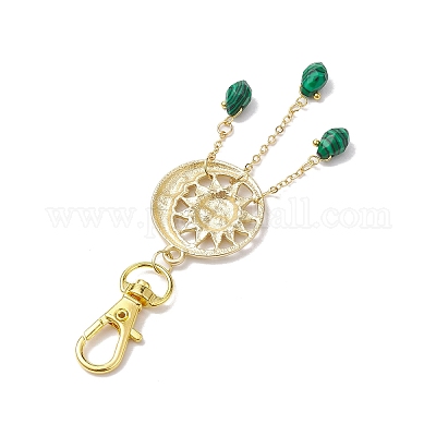 Украшения с подвесками из сплава «Луна и Солнце» HJEW-JM02002-1