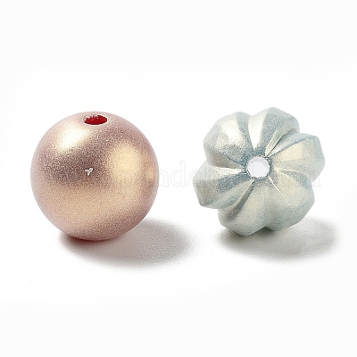 Perline acriliche color macaron opaco&nbsp;MACR-D033-06-1