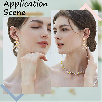 20 шт. латунные серьги-гвоздики KK-BBC0011-30-1