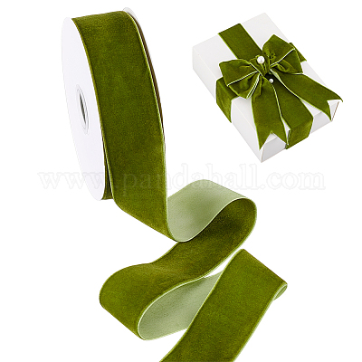 10 ярд односторонней бархатной ленты SRIB-WH0011-154-1