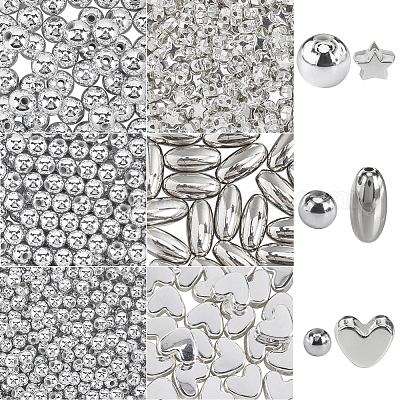 1200 шт. 6 стиля ccb пластиковые бусины с абс пластиковыми бусинами&nbsp;CCB-SC0001-15-1