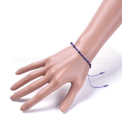 Регулируемые плетеные браслеты из бисера BJEW-JB04902-02-1