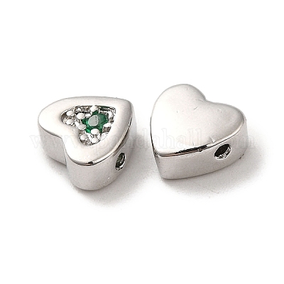 Настоящие латунные бусины с платиновым покрытием KK-H455-09P-03-1