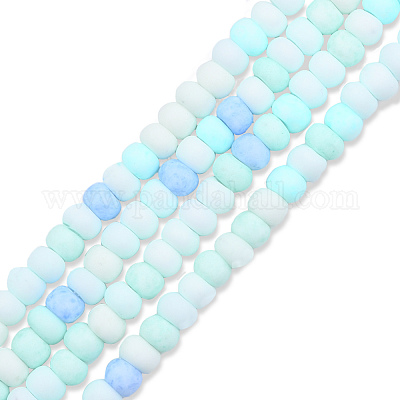 Непрозрачные спрей окрашены стеклянной бусины пряди GLAA-N047-07-01-1