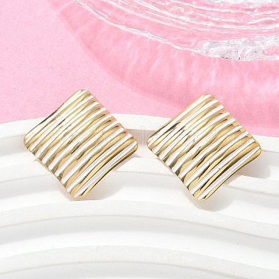 Серьги-гвоздики из нержавеющей стали 304 EJEW-A130-03A-G-1