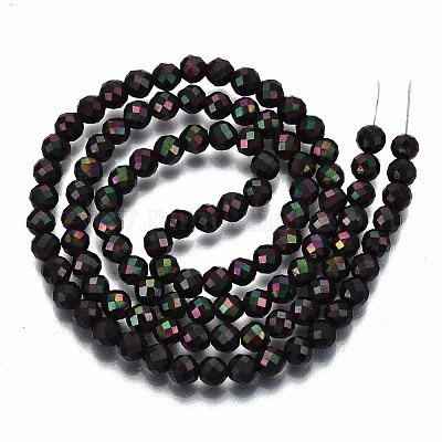 Гальванизировать немагнитных синтетический гематит бисер пряди G-T114-60B-07-1