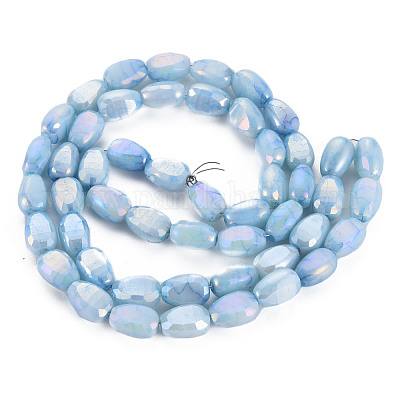 Непрозрачные для выпечки расписные хрустящие бусины нитки EGLA-S174-21D-1