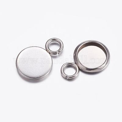 Подвеска-кабошон из нержавеющей стали 304 STAS-K146-054-6mm-1