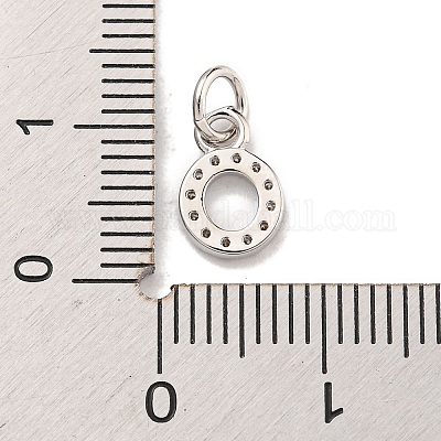 Буквица из латуни с подвесками из кубического циркония KK-Q814-26O-P-1