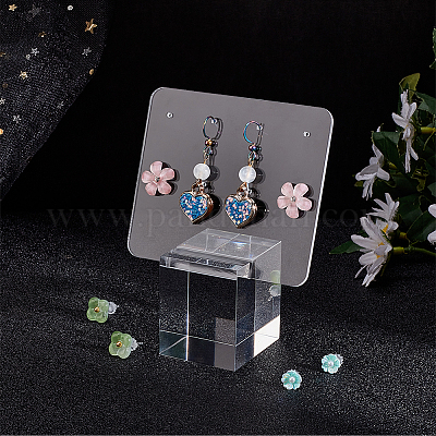 Акриловые подставки для сережек куб EDIS-WH0032-16B-1