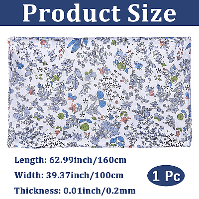 1 m Baumwollstoff mit Blumenmuster&nbsp;AJEW-CY0002-30B-1