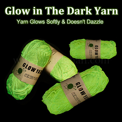 50m Glow in the Dark Yarn Luminous Knitting Crochet Yarn for Crocheting DIY