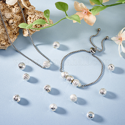 64 шт. 4 стиля латунные бусины с большим отверстием на удачу KK-GA0001-59S-1