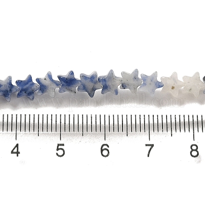 Натуральное синее пятно нитки из бисера яшмы G-G085-B41-02-1