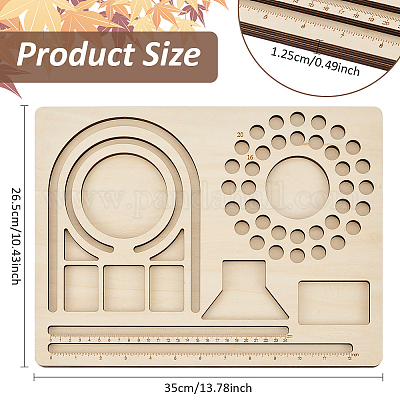 1шт бамбуковая доска для дизайна бусин TOOL-BC0003-14-1