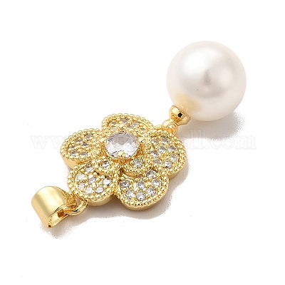 Подвеска из латуни с микропаве из кубического циркония ZIRC-C002-03G-1