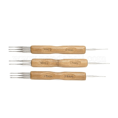 3 шт. 3 вида железных крючков для вязания AJEW-C041-04-1