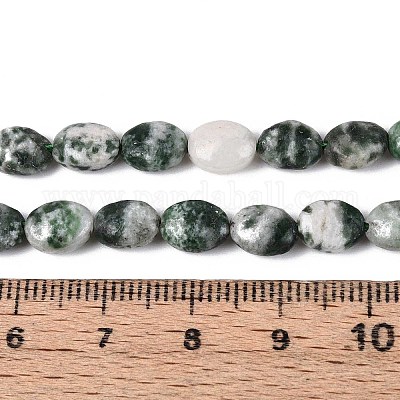 Натуральные зеленые пятна яшмовых нитей G-T142-26-1