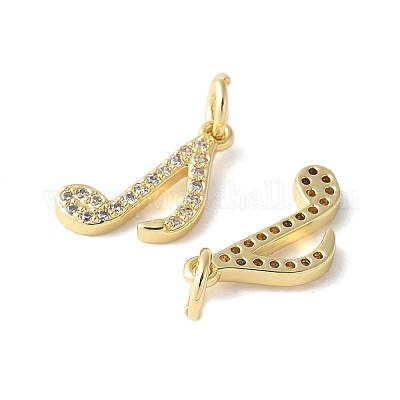 Латунные микропаве прозрачные подвески с фианитом KK-H449-85B-G-RS-1