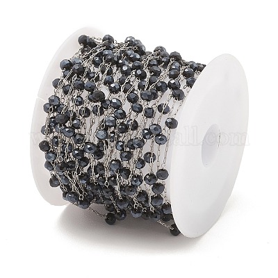 Стеклянные круглые цепочки из бисера CHS-B003-04E-1