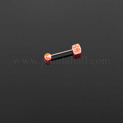 Кости хирургическая нержавеющая сталь 316l с акриловыми кольцами для языка FS-WGEA7F0-07-1