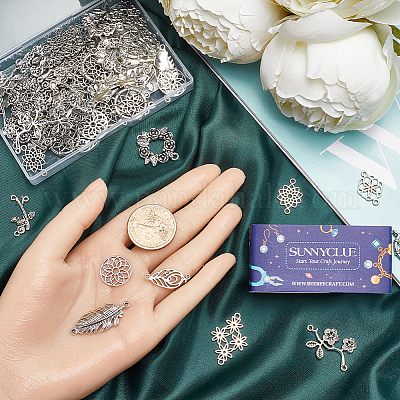 80 шт. 10 стиля цветочная тема тибетский стиль сплав соединительные подвески FIND-SC0007-57-1