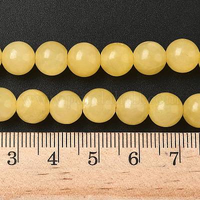 Естественный желтый нефритовый шарик нити G-K121-01-8mm-1