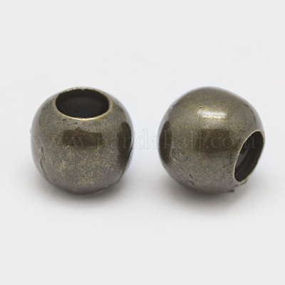 Латунные гладкие круглые бусины J0JXC052-1