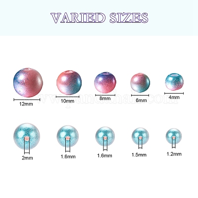 497шт 5 стиля радуги абс пластик имитация жемчуга OACR-YW0001-07A-1