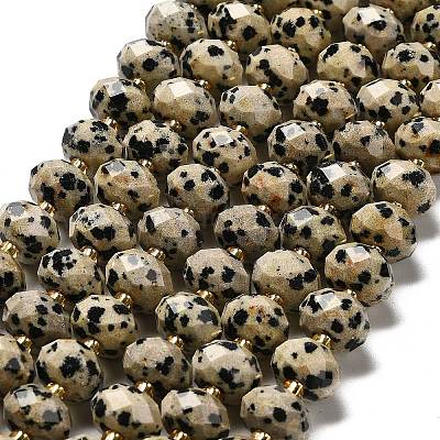 Природные яшмы далматин бисер нитей G-P573-A63-10x6mm-1