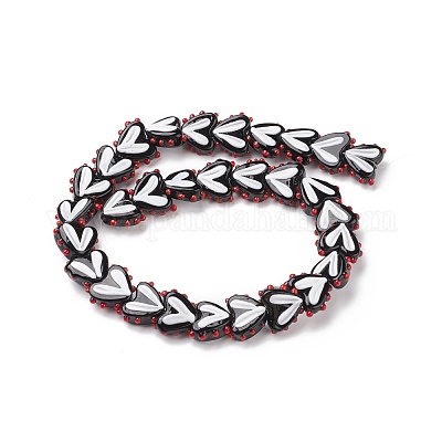 Сердце ручной работы лэмпворк бусы нити LAMP-G150-01I-1