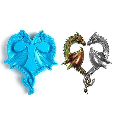 Wholesale DIY Dragon Lovers Heart Silicone Molds 