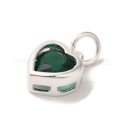 925 подвеска в форме сердца из стерлингового серебра с кубическим цирконием и соединительными кольцами FIND-U013-10S-01-1