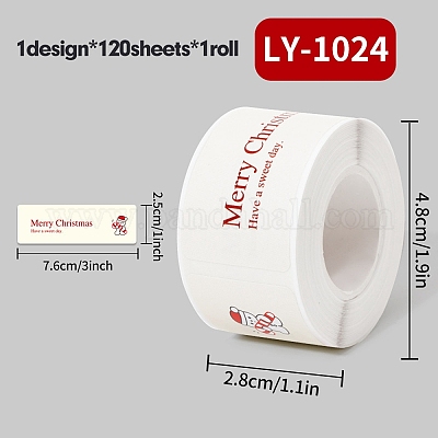 120 рулон наклеек на рождественскую тематику DIY-M070-06D-1