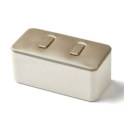 Прямоугольные подставки для колец из искусственной кожи для ювелирных изделий ODIS-K005-03-1