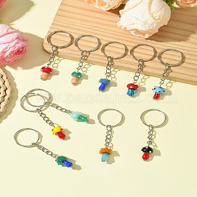 10шт брелок-подвеска в виде гриба лэмпворк KEYC-FS00021-1