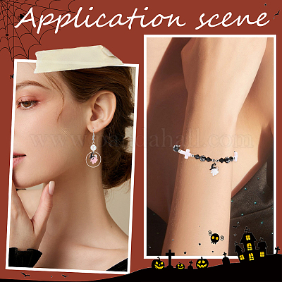 30 шт. 3-х цветные подвески из сплава на Хэллоуин FIND-SC0010-39-1