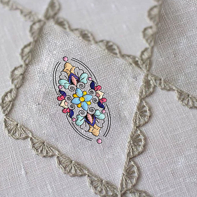 4 лист 11.6x8.2-дюймовых рисунков вышивки палочками и стежками DIY-WH0455-167-1