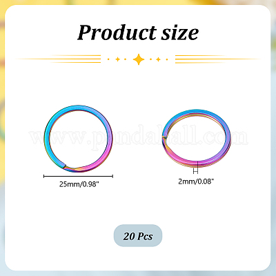 20 шт. разъемные брелоки из нержавеющей стали 304 FIND-UN0003-53-1