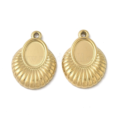 Оправы для подвесок из нержавеющей стали 304 в виде кабошонов STAS-D127-16G-1