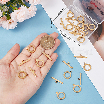 15 комплект 201 застежки-тоггл из нержавеющей стали STAS-BBC0002-13-1