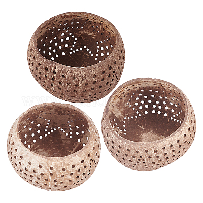 Wholesale CRASPIRE Coconut Candle Holder Set of 3 Coconut Shell Wood Candle  Holders 